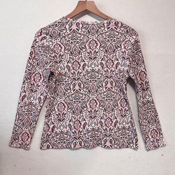 Croft & Barrow The Classic Tee   Pink Paisley   Size PS - Picture 2 of 3